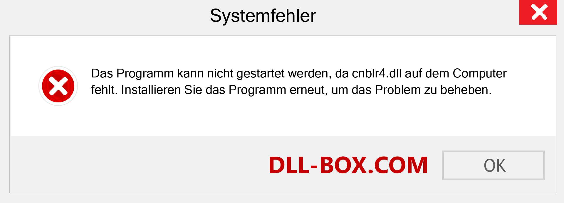 cnblr4.dll-Datei fehlt?. Download für Windows 7, 8, 10 - Fix cnblr4 dll Missing Error unter Windows, Fotos, Bildern