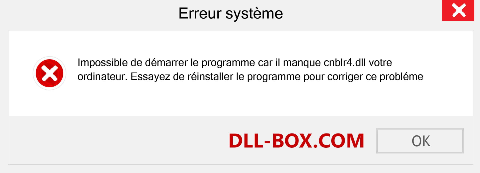 Le fichier cnblr4.dll est manquant ?. Télécharger pour Windows 7, 8, 10 - Correction de l'erreur manquante cnblr4 dll sur Windows, photos, images